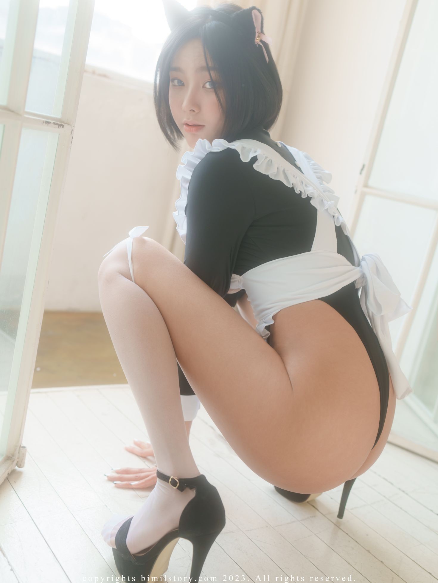 Bimilstory 韩国美少女模特性感写真 Vol.25 Black cat Mina (18)