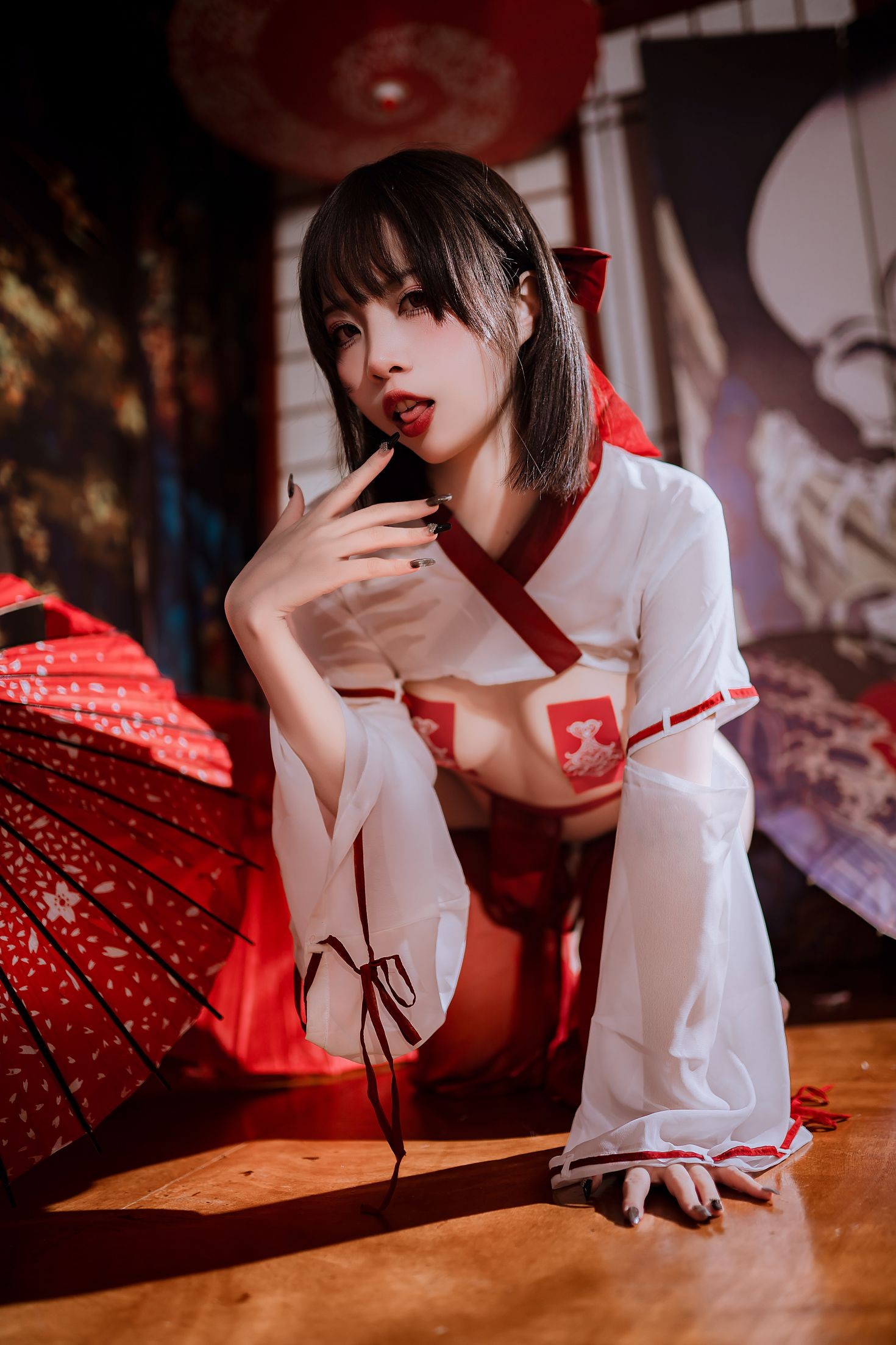 美女动漫博主二佐Nisa性感Cosplay写真私房巫女 (34)